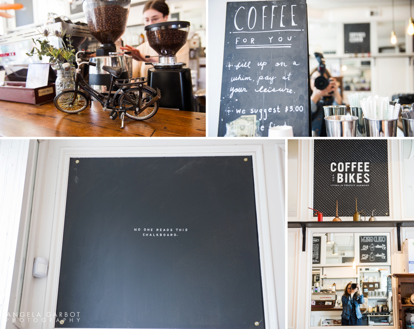 Branding photography of Heritage Bicycles and Coffee Shop in the Lakeview neighborhood of Chicago by Angela Garbot Photography
